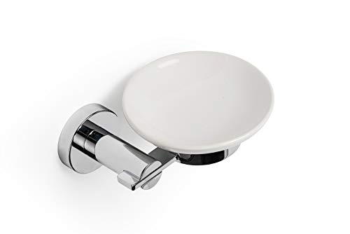 Croydex Metra Chrome Wall Mounted Soap Dish Flexi-Fix Bathroom Accessories - Wall mounted - No drill required - Your choice to screw or glue with Flexi-Fix brackets - Modern Design - Fixings Included