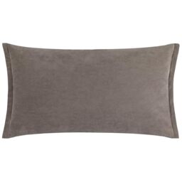 Yard Merton Velvet Polyester Filled Cushion (Taupe, 30 x 50 cm)