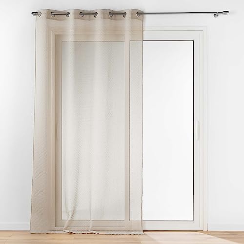 Douceur d'Intérieur, Amani Net Curtain with Eyelets (140 x 240 cm) Taupe Sand