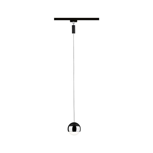 Paulmann 96808 Capsule II URail LED Pendant 400lm 6.3W 2700K dimmable 230V Black matt, Chrome Rail System