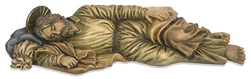 "Toccare Beautiful Sleeping Saint Joseph Statue - Made in Colombia, South America - Cast in Durable Resin from The Hand-Carved Original - Makes a Great Housewarming Gift! (8"")"