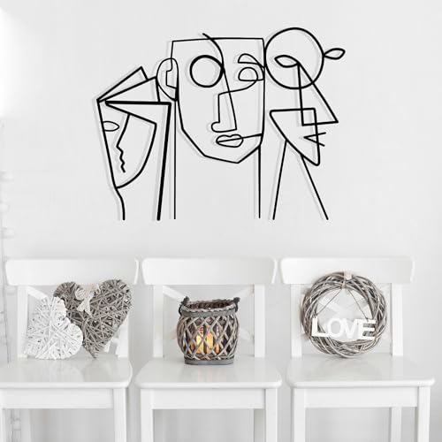 Stylish Black Decorative Metal Wall Accessory, 50 x 39 cm, 100% Metal, 1.2 mm Thickness, Perfect for Modern Home Decor & Unique Wall Art