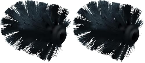 Blue Canyon Plastic Replacement Toilet Brush Head, Black (Pack of 2)