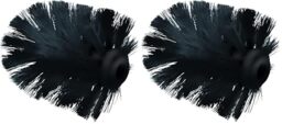Blue Canyon Plastic Replacement Toilet Brush Head, Black (Pack of 2)