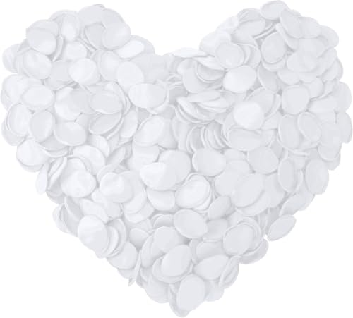 Neo LOONS White Premium Artificial Silk Rose Petals Flower Girl Scatter Petals for DIY Wedding Aisle Centerpieces Table Confetti Party Favors Decoration, 200pcs