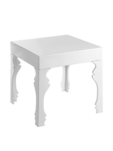 Premier Interiors Side Table Louis Side Table, MDF, white high gloss white