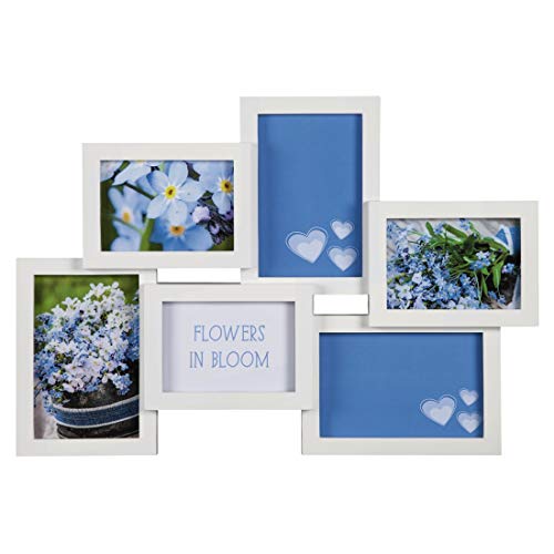 Hama Clermont White Plastic Multiple Photo Frame, white, Multiple Photo Holder, 10 x 15 cm, 9 x 13 cm