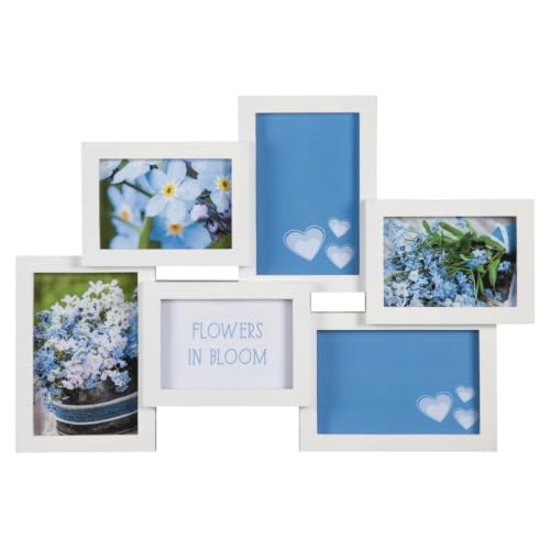 Hama Clermont White Plastic Multiple Photo Frame, white, Multiple Photo Holder, 10 x 15 cm, 9 x 13 cm