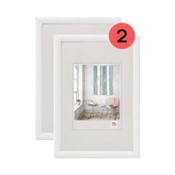 walther design Picture Frame White 30 x 45 cm Twin Pack, Trendstyle Plastic Frame KP045WD