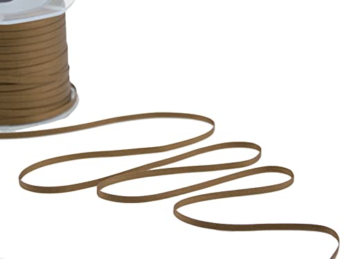 Furlanis - Double Satin Ribbon, Decoration, Gift, Christmas Packing, Wedding, Party, Made in Italy - Brown, 3 mm x 50 m