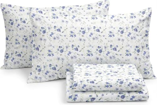 "Linen Market 4 Piece Full Size Sheet Sets (Light Blue Floral) - Sleep Better Than Ever with These Ultra-Soft & Cooling Bed Sheets for Your Full Size Bed - Deep Pocket Fits 16"" Mattress"