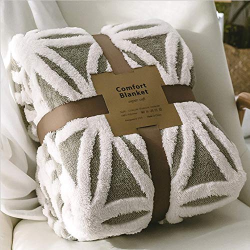 Ukeler Grey Flannel Sherpa Throw 50'' x 60' Soft Plush Flannel Blanket Throws for Bed/Couch/Sofa/Office/Camping