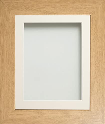 Frame Company Watson Beech Picture Photo Frame fitted with Perspex, 7x5 inch with Ivory Mount for image size 6x4 inch