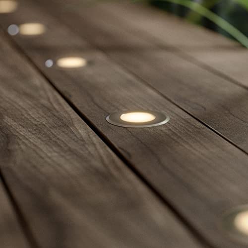 SolarCentre® Advance Solar Powered & USB Chargeable Outdoor DualWhite Deck Lights - 8 White/Warm White Decking Lights