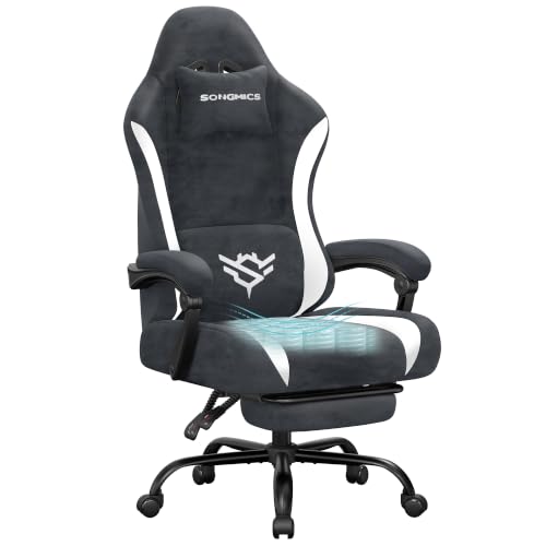 SONGMICS Gaming Chair, with Footrest and Lumbar Support