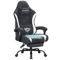 SONGMICS Gaming Chair, with Footrest and Lumbar Support
