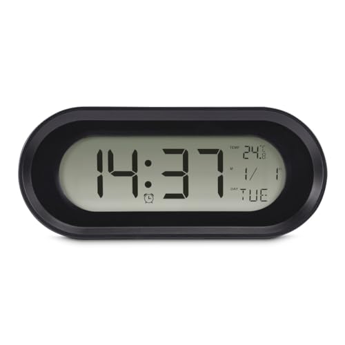 Hama Samos Digital Alarm Clock, LCD, Black