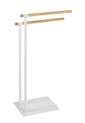 WENKO Towel-/Clothes stand Macao, Steel, White/Brown