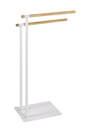 WENKO Towel-/Clothes stand Macao, Steel, White/Brown