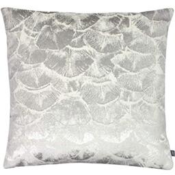 Ashley Wilde Jaden Feather Filled Cushion, Pearl/Silver, 50 x 50cm