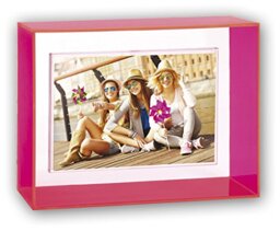 Zep Photo Frame, Plastic, Neon Pink
