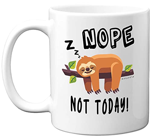 Stuff4 11oz Ceramic Dishwasher Safe Premium Lazy Mug Cute Cups - Sloth Mug, for him or her Birthdays, Valentines, Christmas, Colleagues