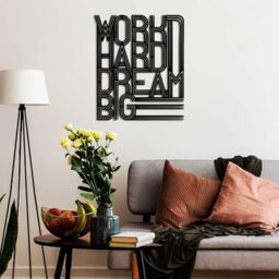 Stylish Black Decorative Metal Wall Accessory, 46 x 55 cm, 100% Metal, 1.5 mm Thickness, Lightweight 1.31 kg, Perfect for Modern Home Decor