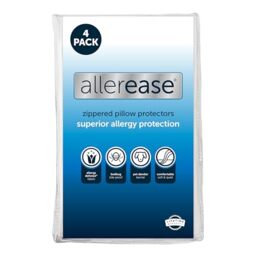 Aller-Ease Allergy Pillow Protector, Polyester, White, Standard
