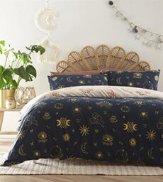 Portfolio Duvet Cover Set, Polyester, Blue, Super King