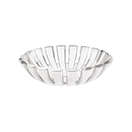 Guzzini BowlBread Basket 25 cm Round Turtleneck 29740142 Transparent White Organic Plastic Dishwasher