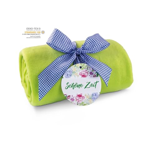 Römer Wellness Blanket, 100% polyester fleece, Apple Green Spring time, 25 x 14 x 10 cm