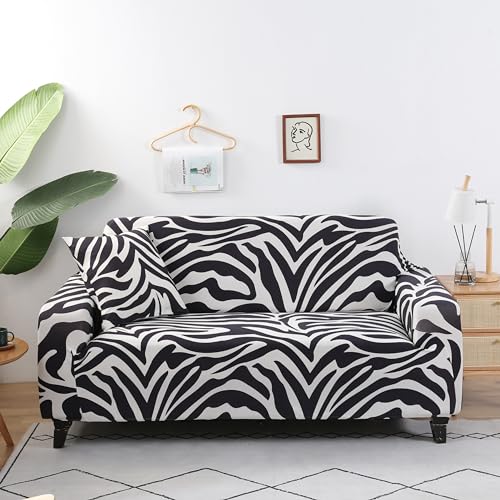 HOOBUY Printed Sofa Cover Stretch Couch Covers Patterned Sofas Seater Slipcovers for 4 Cushion Couch Set (HW, 4 Seater/Large 3 Seater)
