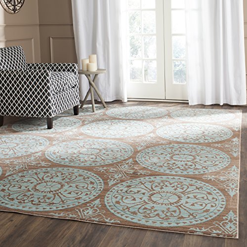 Safavieh Craft Art-Inspired Indoor Woven Rectangle Area Rug, Valencia Collection, VAL214, in Brown / Alpine, 244 X 305 cm for Living Room, Bedroom or Any Indoor Space