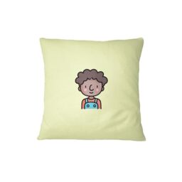 Bona Basics, Decorative Cushion Cover, Decorative Cushion Cover, Home Decoration, for Sofa, Cafeteria, Size: 60x60 cm, Color: Light Yellow