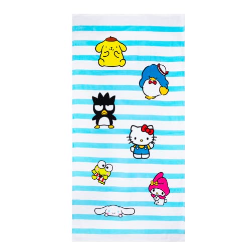 Franco Collectibles Sanrio Hello Kitty & Friends Super Soft Cotton Bath/Pool/Beach Towel, 60 in x 30 in, (Official Licensed Product)