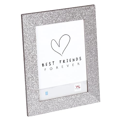 walther design Picture Frame Twinkle 15x20 cm, Pack of 3, Silver with Glitter Finish, Portrait Frame, IT520S3
