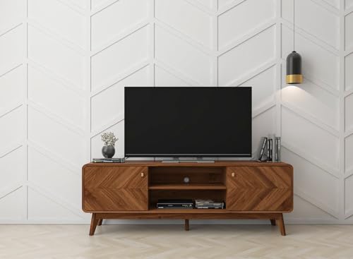 Kidsaw LV44 Columbian Walnut 2 Door TV Cabinet, 1.6m, Brown