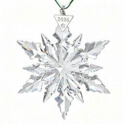 PHIMAS 2023 Annual Christmas Ornaments Crystal Snowflake Star - Christmas Tree Ornaments Pendant Crystal Sun Catcher Home Hanging Decor (White 2023)