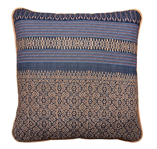 Bassetti Cushion Cover for Granfoulard Roccaraso B1 100% Cotton in Blue with Zip 40 cm x 40 cm 9324049