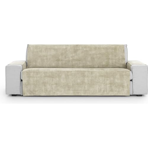 ECOMMERC3 Universal and Versatile 2 Seater Sofa Cover - Ecru Colour Protector Easy to Install for Back, Seat and Arms