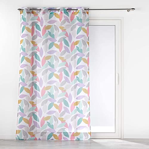 Douceur d'Intérieur Fantasia Printed Eyelet Curtain 140 x 240 cm Sandblasted