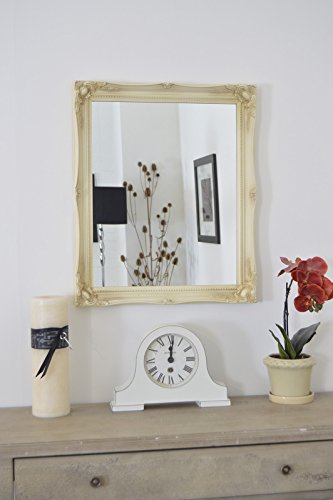 Mirror 2FT X 1FT8 61CM X 51CM White Antique Shabby Chic Ornate Wall
