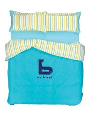 ByBasi Duvet Cover Set Logo 135 cm turquoise