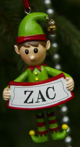 Boxer Gifts Zac Personalised Elf Christmas Tree Decoration - Great XMAS Bauble Ornament Gift - One For The Whole Family