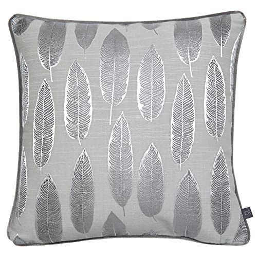 Prestigious Textiles Quill Feather Filled Cushion, Polyester, Cotton, Silver