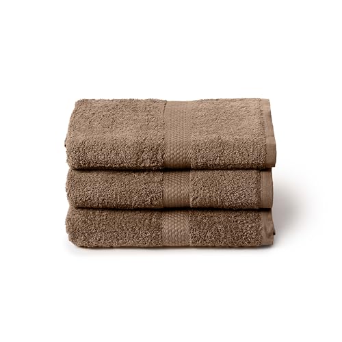Caleffi 3X Large Bath Towel Set, 55x105cm, 100% Cotton Bath Set - Soft and Absorbent, Great for Bathroom, Face and Daily Use, Shower Towel, Large Towel