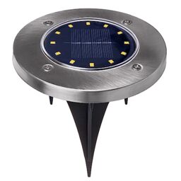 Maclean MCE318 LED Solar Pathway Lights with Ground Spike 12 LED SMD Neutral White 4000K 0.7 W Solar Lamp for Outdoor Path Light Garden Lights IP44 (1 piece)