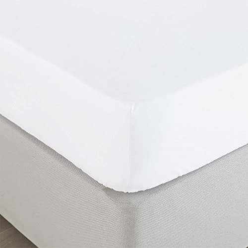 Paoletti Bamboo King Size Fitted Sheet, Cotton, Bamboo, White