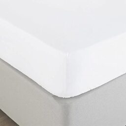 Paoletti Bamboo King Size Fitted Sheet, Cotton, Bamboo, White