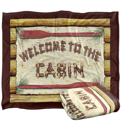 Jq Licensing Welcome To The Cabin Sign Silky Touch Super Soft Throw Blanket 152 X 127 Cm